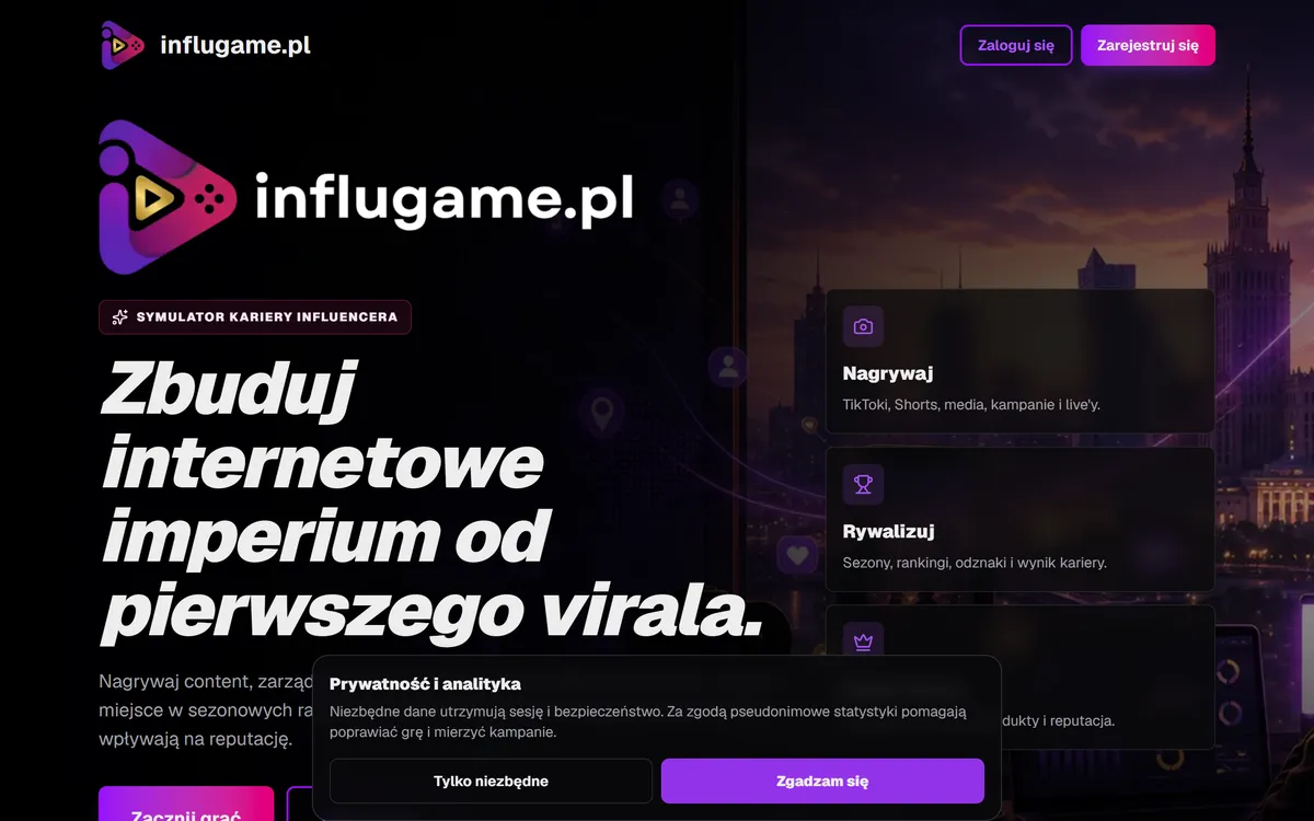 Influgame.pl – realizacja agencjaitp