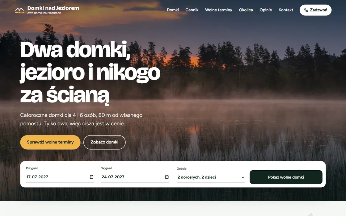 Domki nad Jeziorem - realizacja agencjaitp